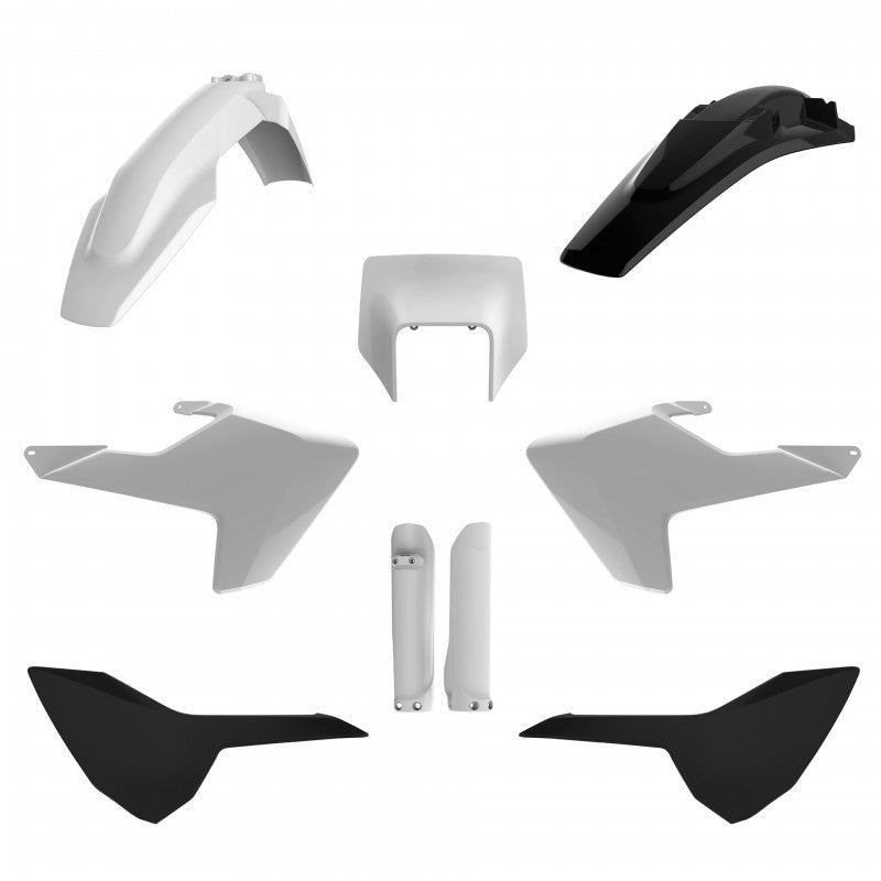Комплект пластмаси POLISPORT Full Plastic Kit Husqvarna TE/FE (2017-19) White/Black