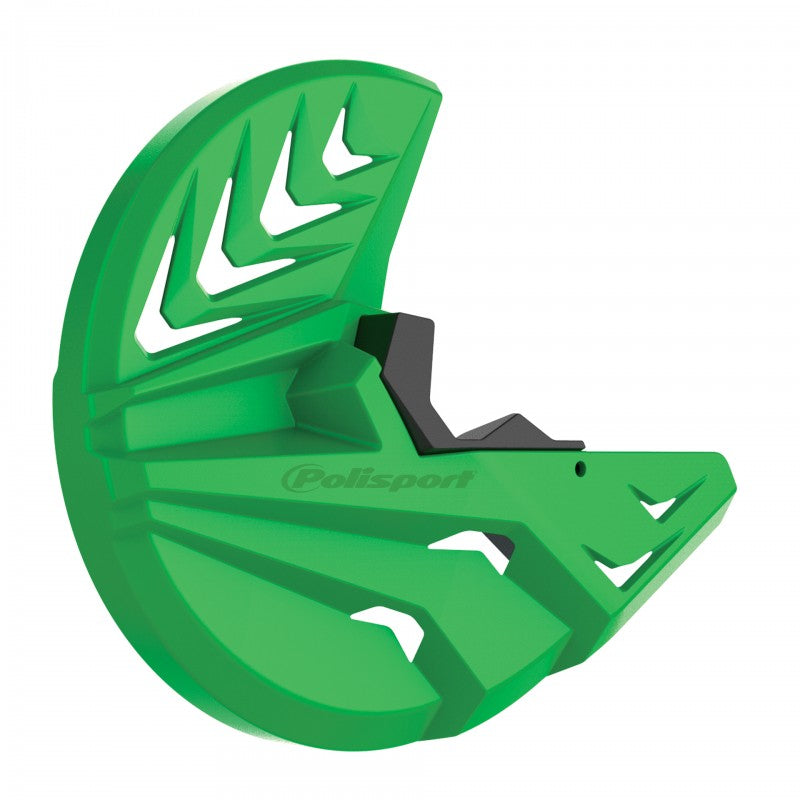 Предпазител за спирачен диск POLISPORT Disc &amp; Bottom Fork Protector KX250F(21->) KX450F(19->) Green