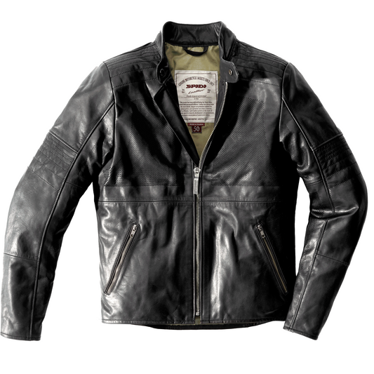 Кожено яке за мотор SPIDI GARAGE PERFORATED BLACK