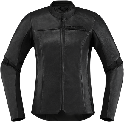 Дамско кожено мото яке ICON OVERLORD LEATHER - BLACK