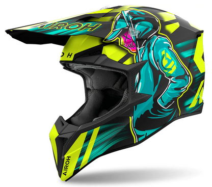 Мотокрос каска AIROH WRAAAP CYBER YELLOW MATT