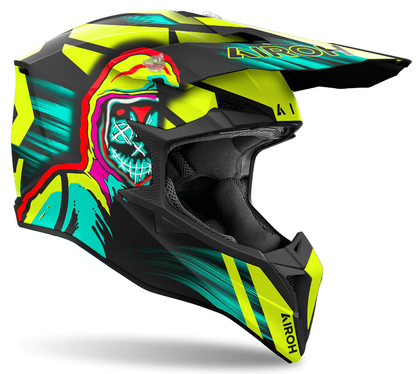 Мотокрос каска AIROH WRAAAP CYBER YELLOW MATT