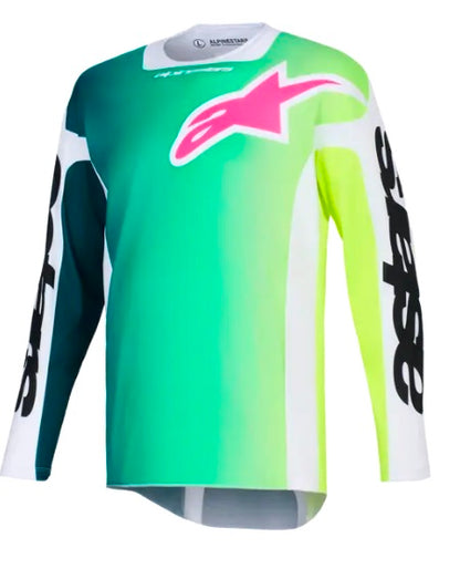 Мотокрос джърси Alpinestars Racer Portl GREEN/WHITE/BLACK