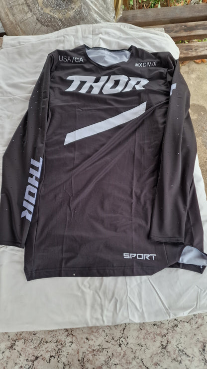 Професионално Мото Джърси THOR – Black/White Sport Edition
