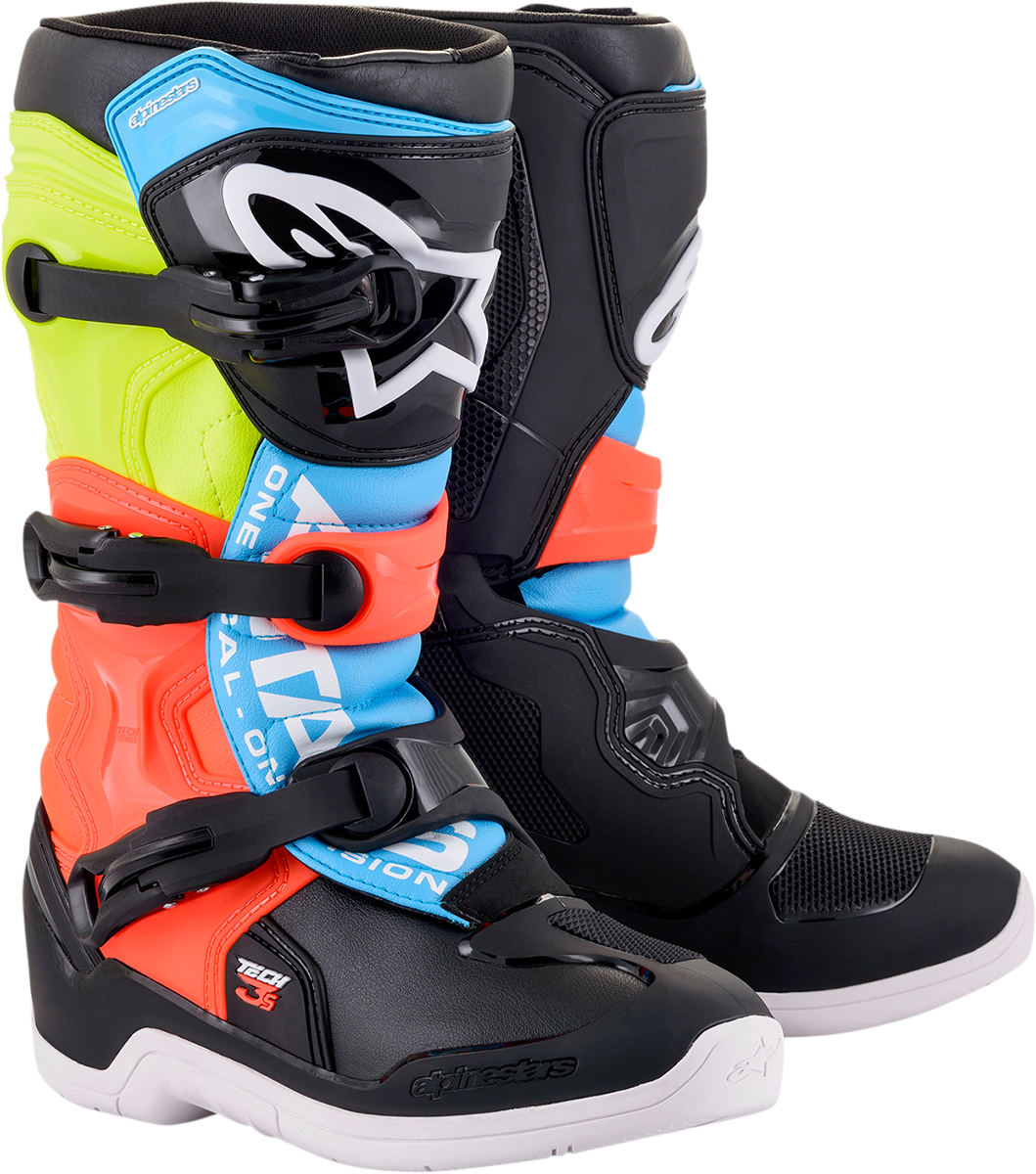 Детски мотокрос ботуши ALPINESTARS Tech 3S Yellow/ Red/ Blue/ Black