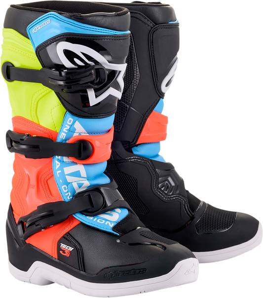 Детски мотокрос ботуши ALPINESTARS Tech 3S Yellow/ Red/ Blue/ Black