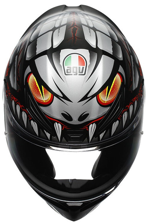 КАСКА K1 S E2206 - LYZARD MATT BLACK/GREY/RED