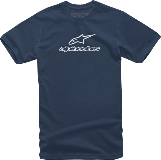Мото тениска ALPINESTARS TEE WORDMARK NAVY/WT