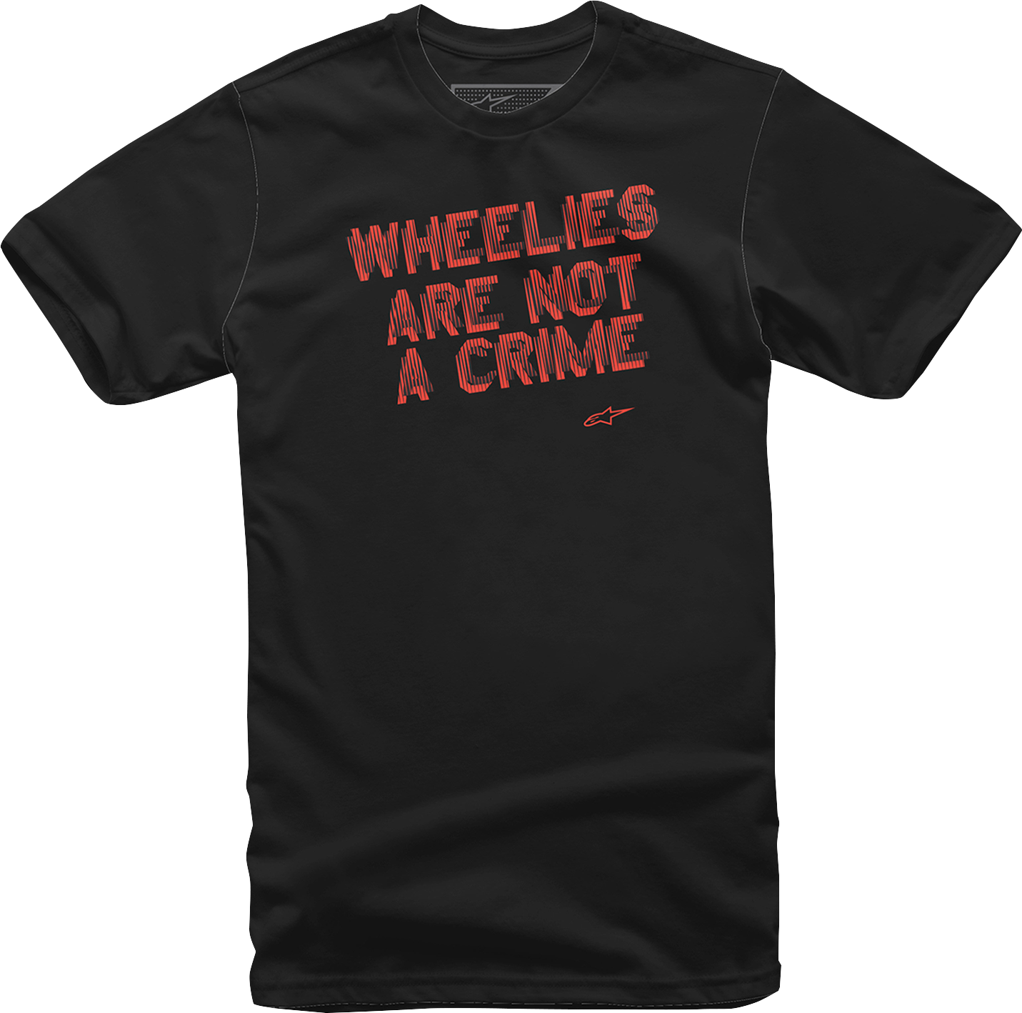 Мото тениска ALPINESTARS TEE Wheelies BLACK