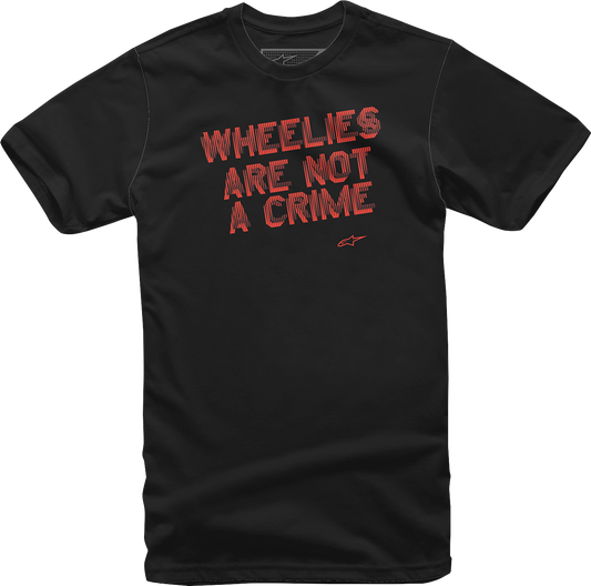 Мото тениска ALPINESTARS TEE Wheelies BLACK