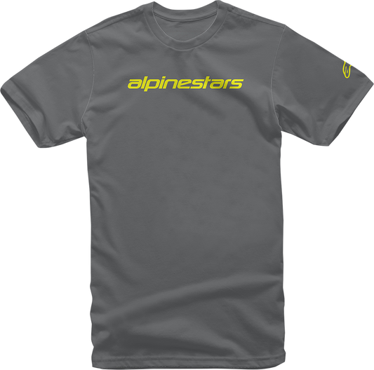 Тениска ALPINESTARS TEE LINEAR WORD GY/YL