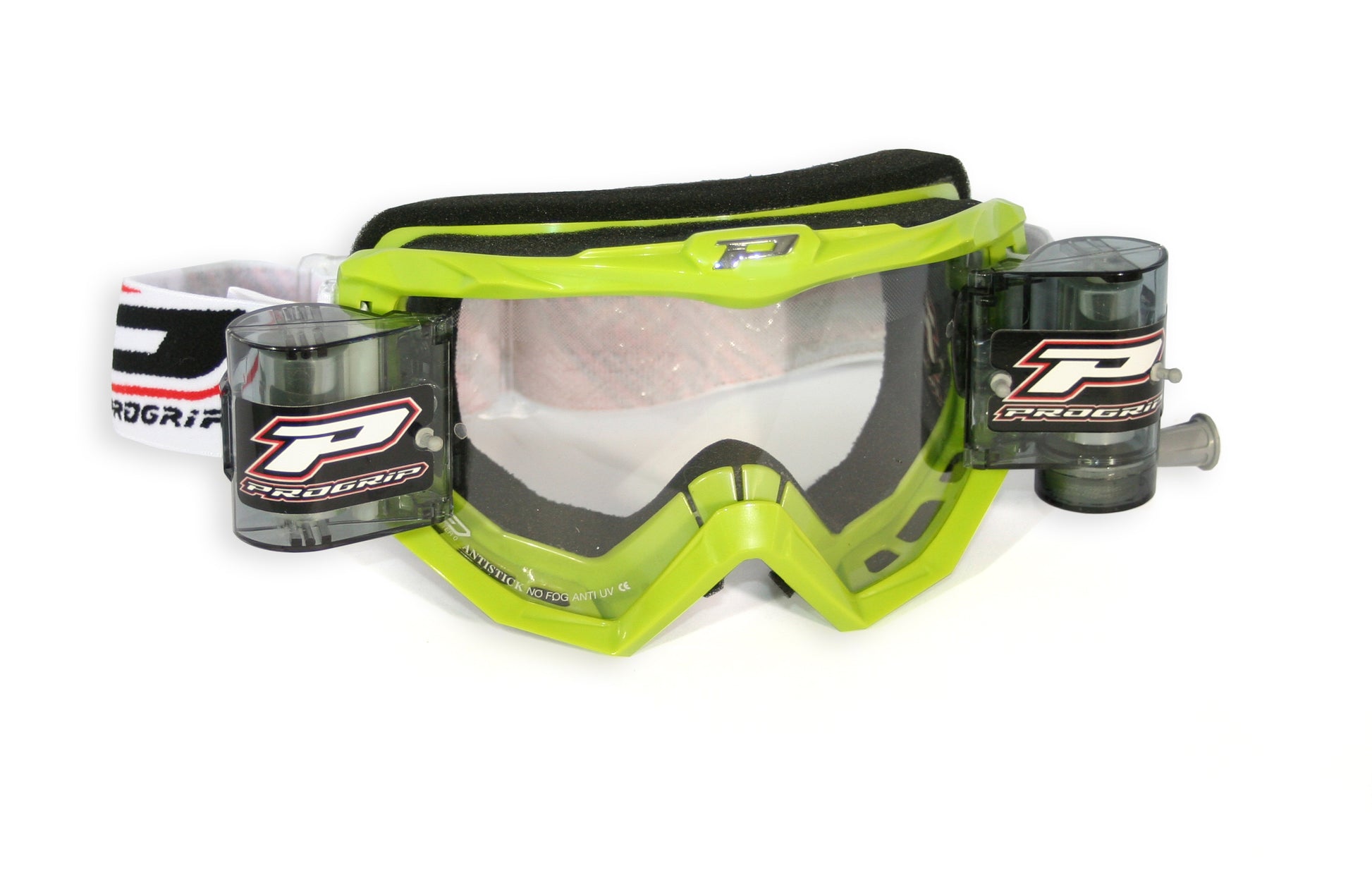 Мотокрос очила PROGRIP 3208 MX/Enduro Goggles With Roll-Off System (White/YellowFLUO)