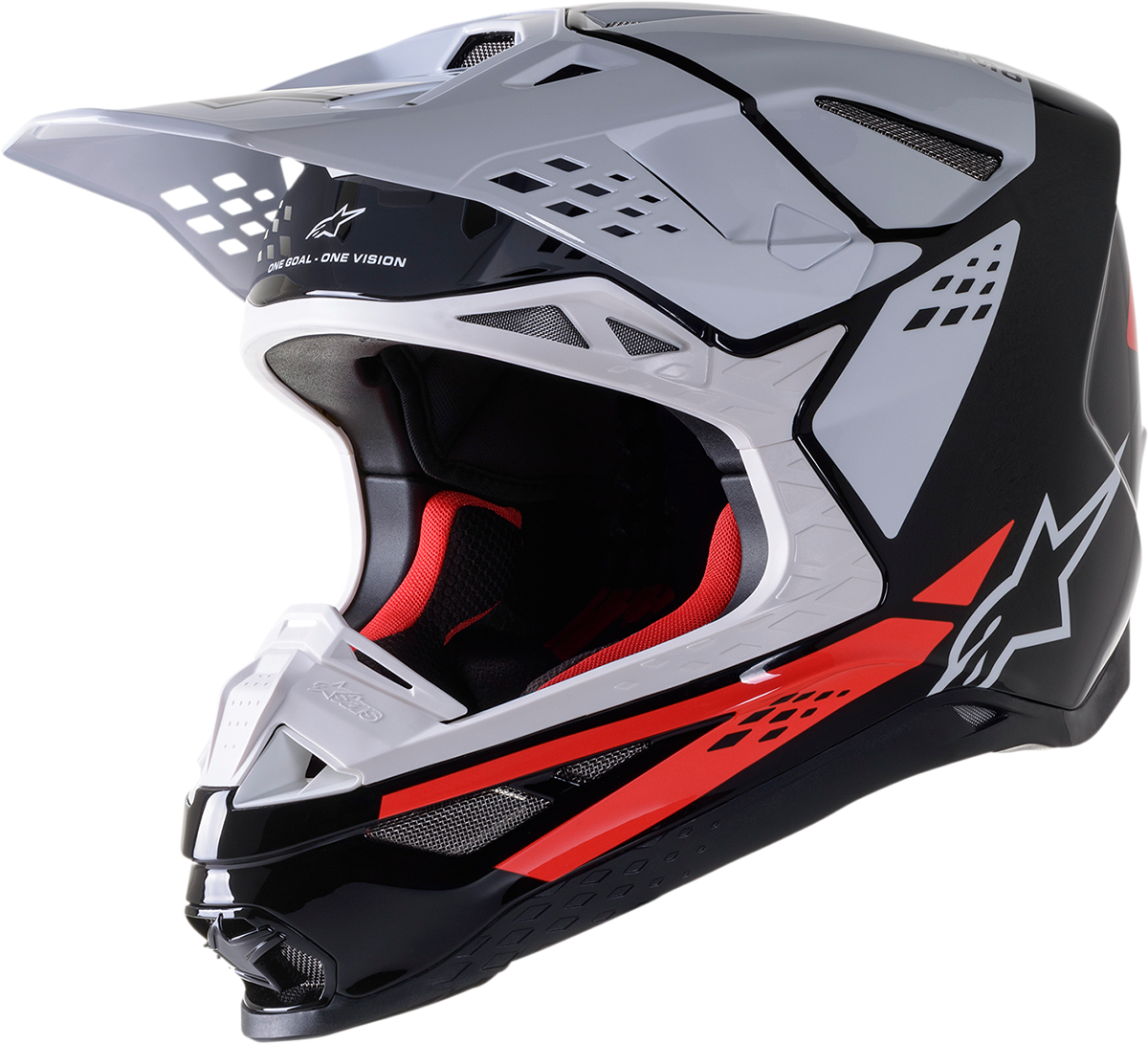 Мотокрос каска ALPINESTARS SM8 Factory BLACK/WHITE/RED
