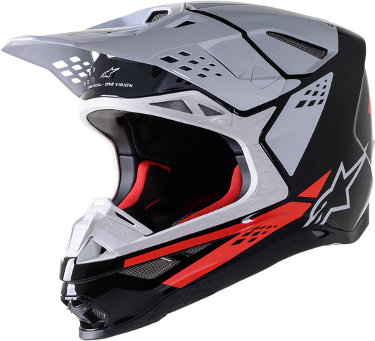 Мотокрос каска ALPINESTARS SM8 Factory BLACK/WHITE/RED