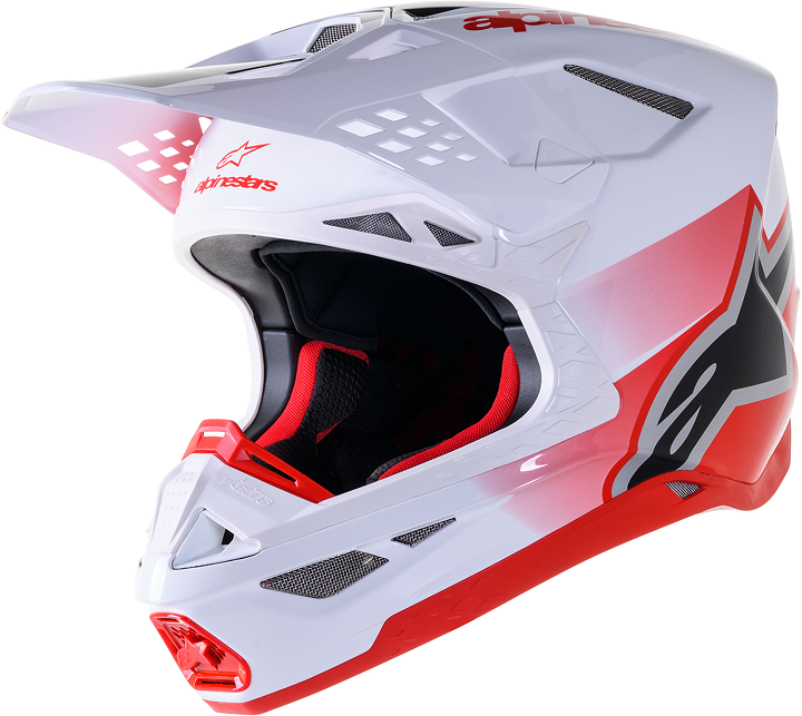 Мотокрос каска ALPINESTARS SM10 UNIT RD/WT