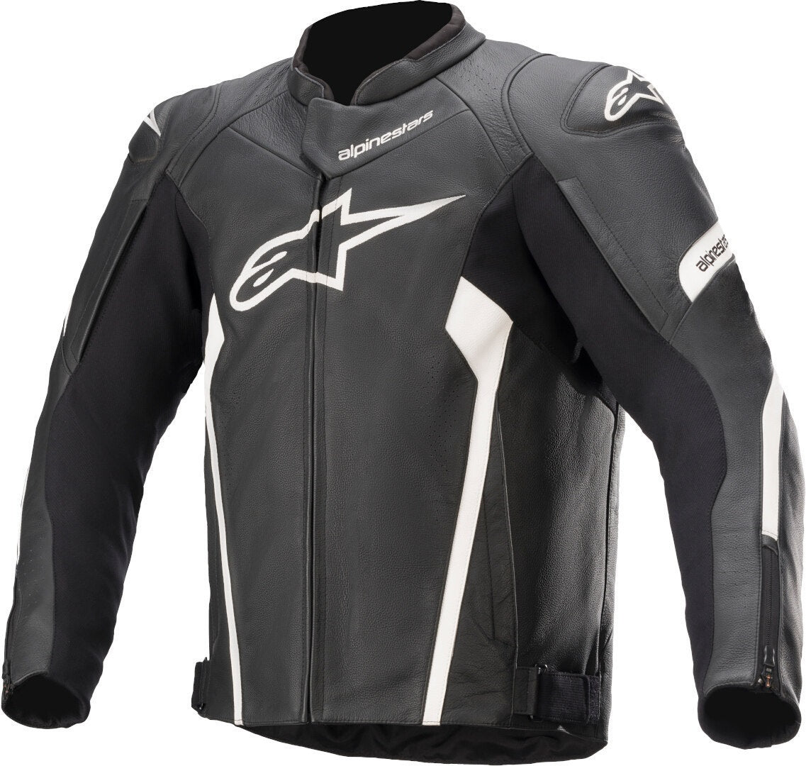 Кожено мото яке ALPINESTARS FASTER V2 BLACK/WHITE