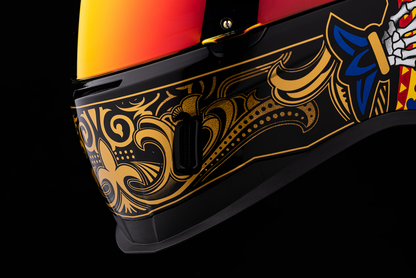 Каска ICON AIRFORM SUICIDE KING GOLD