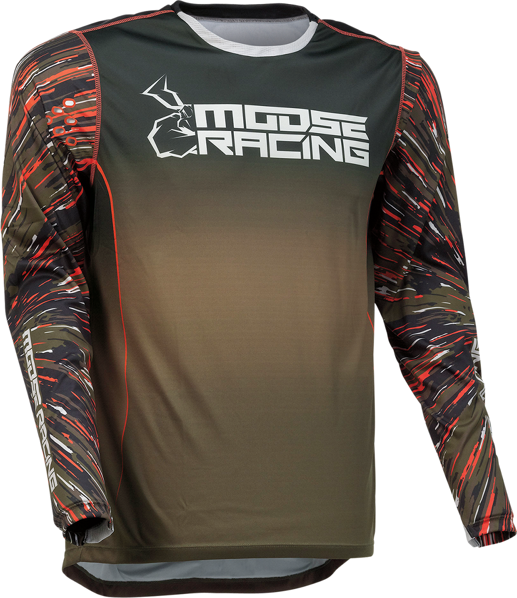 Мотокрос блуза MOOSE RACING AGROID OLIVE/ORANGE/GREEN