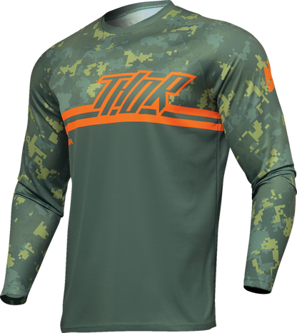 Мотокрос джърси THOR SECTOR DIGI GREEN/ORANGE