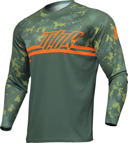 Мотокрос джърси THOR SECTOR DIGI GREEN/ORANGE