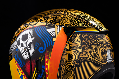 Каска ICON AIRFORM SUICIDE KING GOLD
