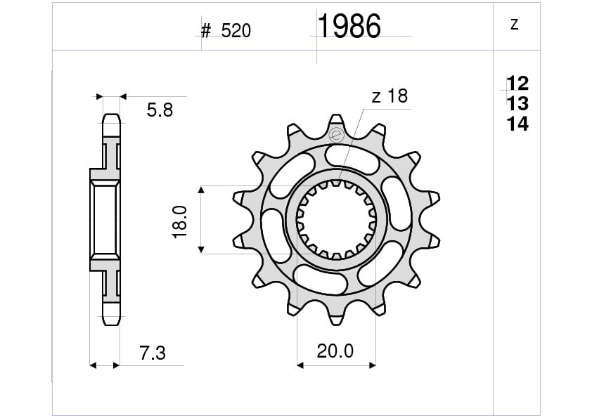 Предно зъбчато колело (пиньон) TROFEO 361986Z13
