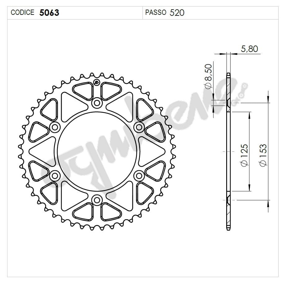 Задно зъбчато колело TROFEO 365063152 BLACK