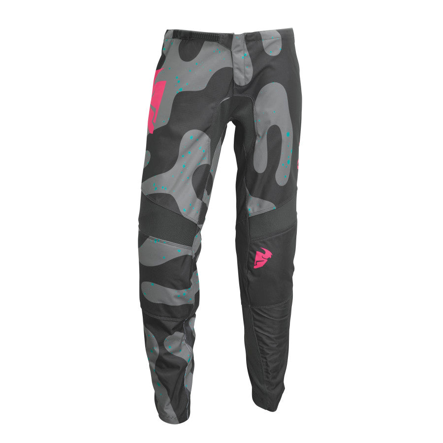 Дамски мотокрос брич THOR WOMEN'S SECTOR DISGUISE GRAY/PINK