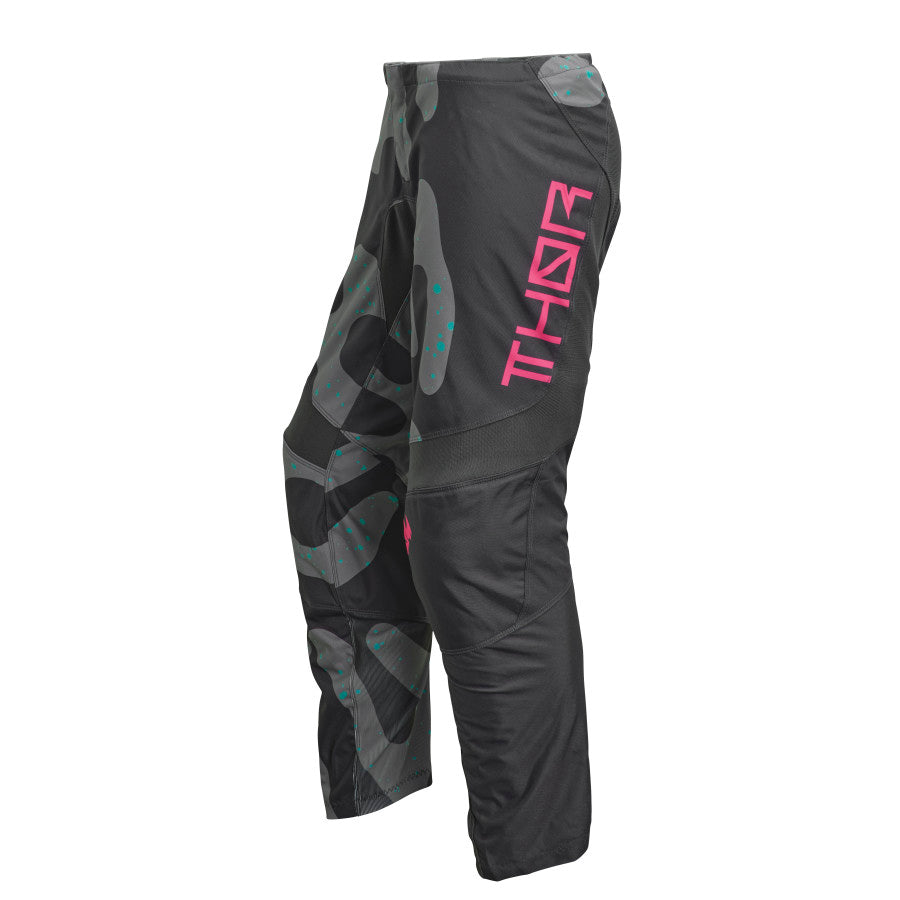 Дамски мотокрос брич THOR WOMEN'S SECTOR DISGUISE GRAY/PINK