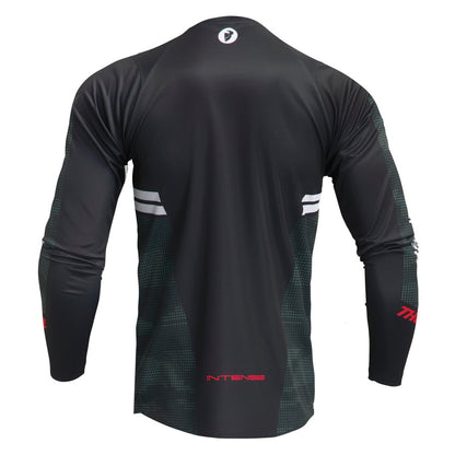 Вело джърси THOR INTENSE ASSIST BERM BLACK/CAMO LONG SLEEVE