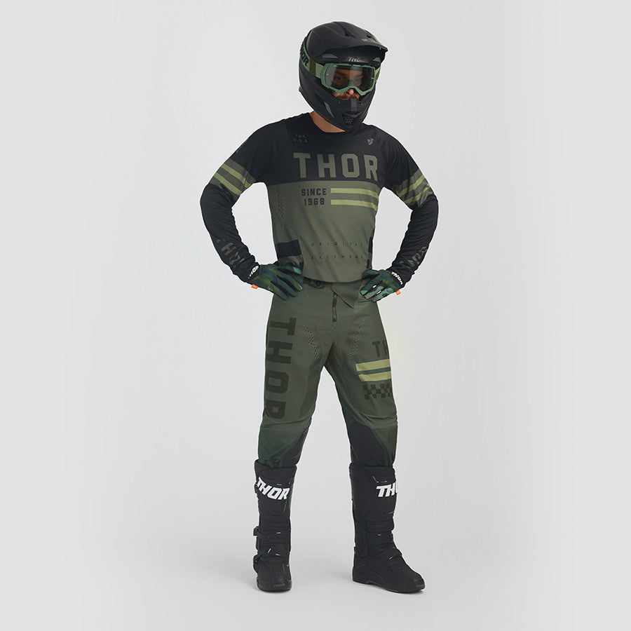 Мотокрос брич THOR PULSE COMBAT ARMY/BLACK