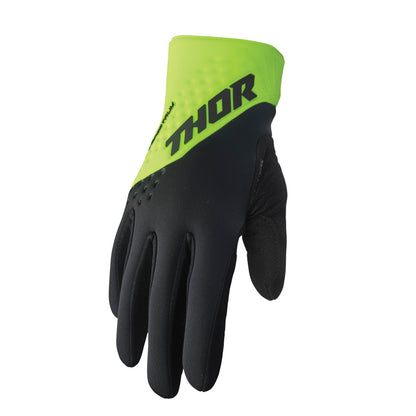 Зимни мотокрос ръкавици THOR SPECTRUM FLO BLACK/ACID COLD WEATHER