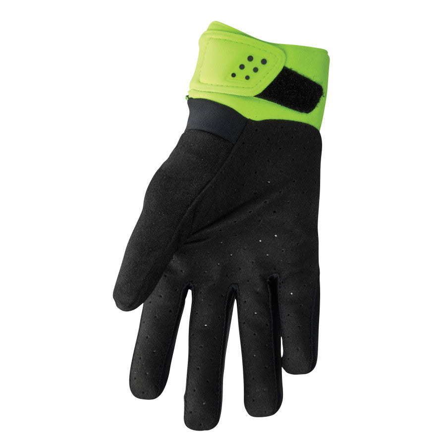 Зимни мотокрос ръкавици THOR SPECTRUM FLO BLACK/ACID COLD WEATHER