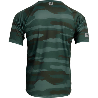 Вело джърси THOR ASSIST CAMO SHORT SLEEVE GREEN
