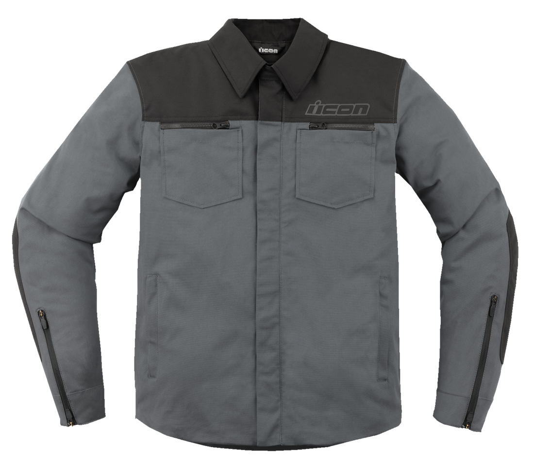 Текстилно мото яке ICON UPSTE CANVAS CE GREY