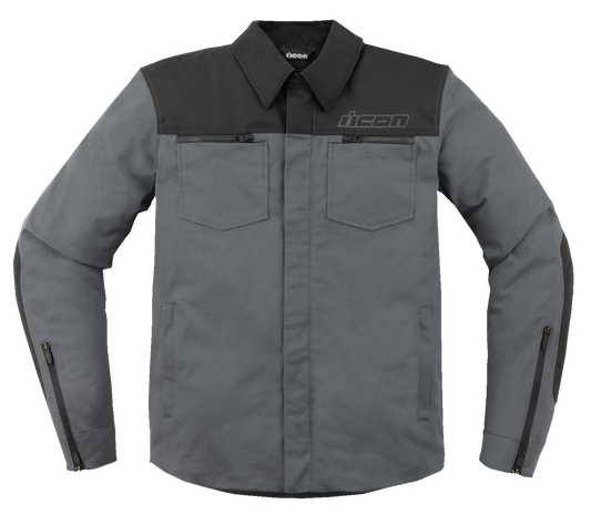 Текстилно мото яке ICON UPSTE CANVAS CE GREY