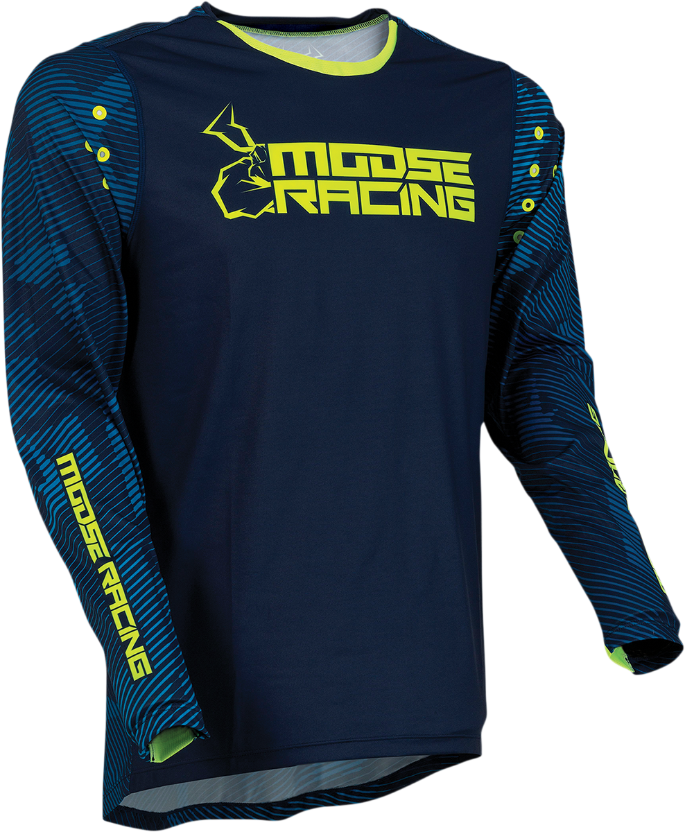 Мотокрос блуза MOOSE RACING AGROID HI-VIZ/NAVY