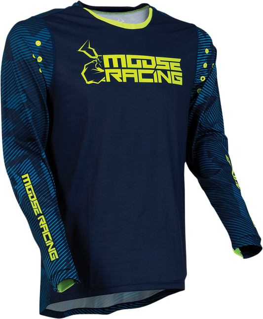Мотокрос блуза MOOSE RACING AGROID HI-VIZ/NAVY