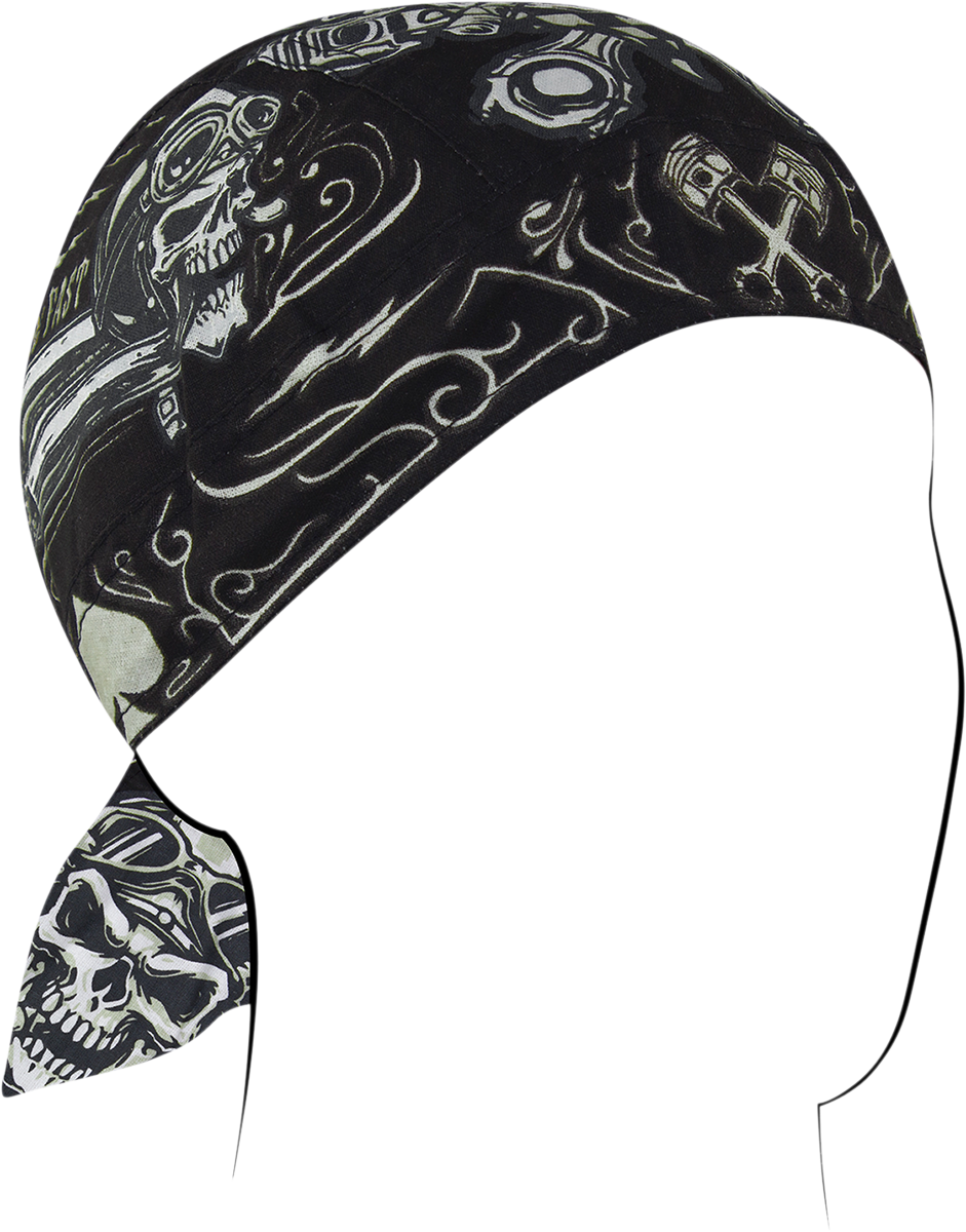 Кърпа за глава FLYDANNA COTN BIKER SKULL