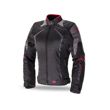 Дамско текстилно мото яке SEVENTY SD-JR49 BLACK/RED