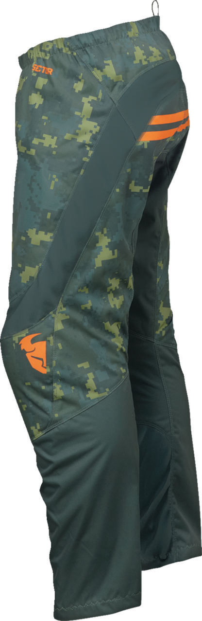 Детски мотокрос брич THOR YOUTH SECTOR DIGI GREEN/ORANGE