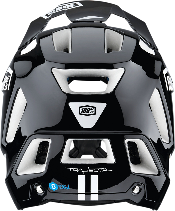Вело каска 100% TRAJECTA FULL BLACK/WHITE GLOSS