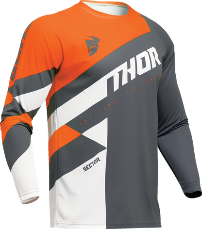 Мотокрос джърси THOR SECTOR CHECKER GRAY/ORANGE