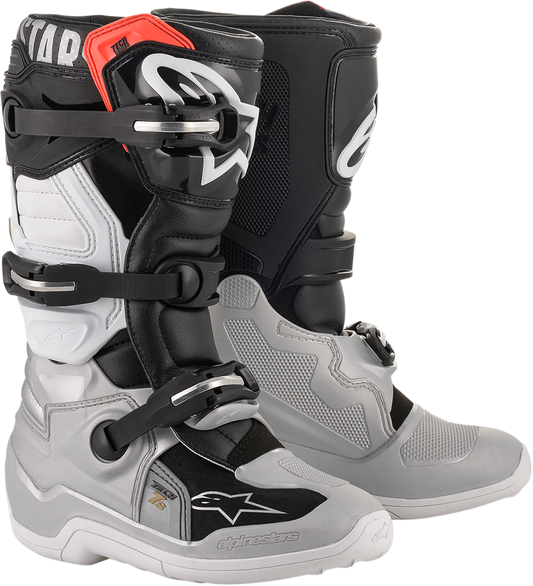 Детски мотокрос ботуши ALPINESTARS Tech 7S BLACK/SILVER/WHITE