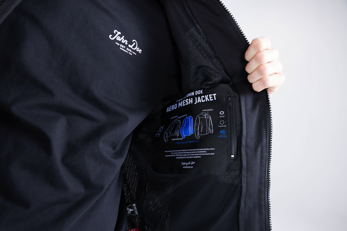 Текстилно яке JOHN DOE Aero Mesh BLACK