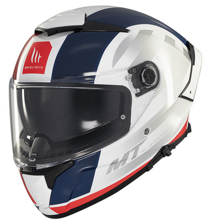 Каска MT THUNDER 4 SV TREADS C7 GLOSS WHITE/BLUE/RED