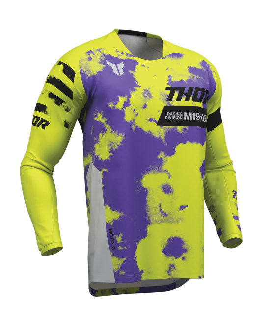 Мотокрос джърси THOR LAUNCHMODE BLEACH GRAY/ACID