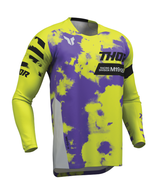 Мотокрос джърси THOR LAUNCHMODE BLEACH GRAY/ACID