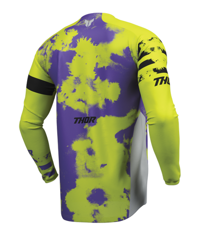 Мотокрос джърси THOR LAUNCHMODE BLEACH GRAY/ACID