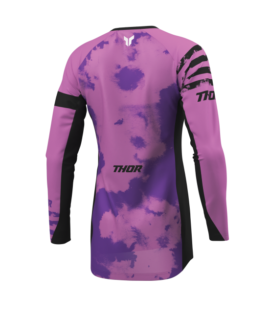 Дамско мотокрос джърси THOR LAUNCHMODE BLEACH BLACK/ORCHID